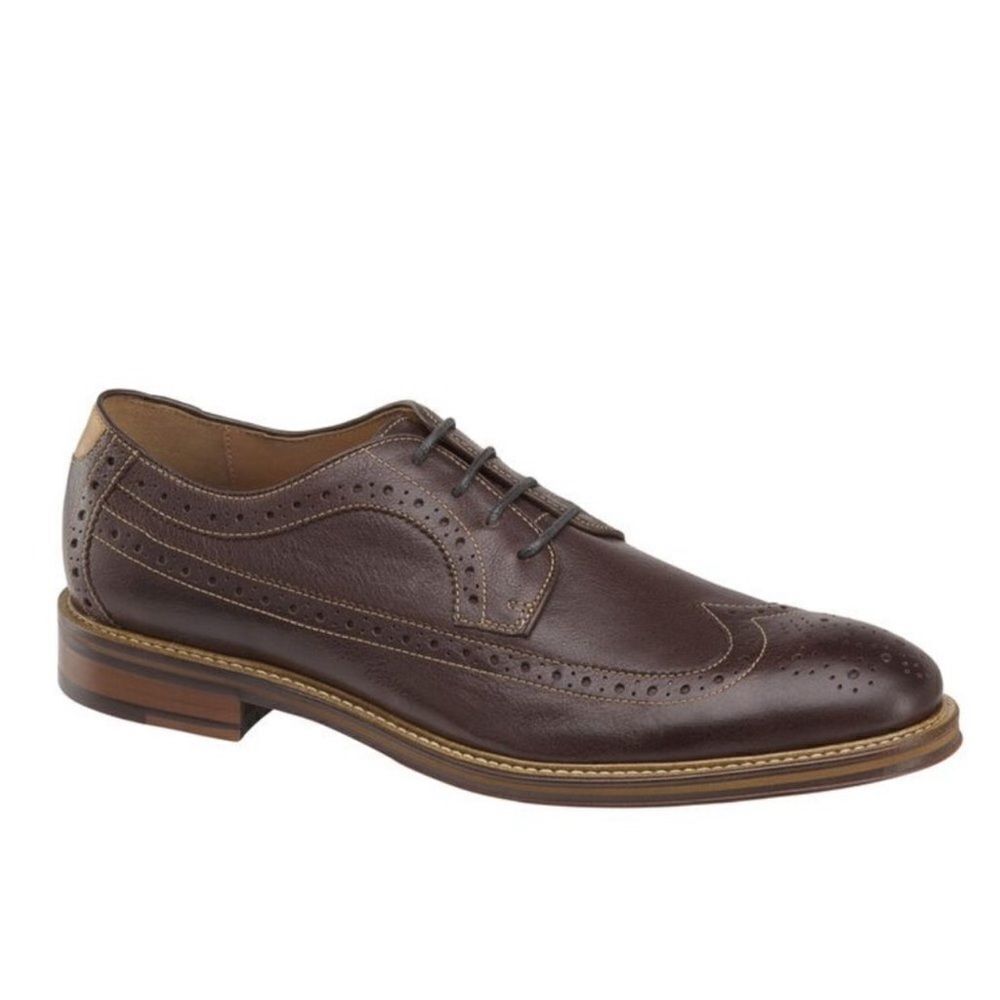 Johnston Murphy Tyndall Brown Leather Wingtip Derby Shoes Size 13. B81